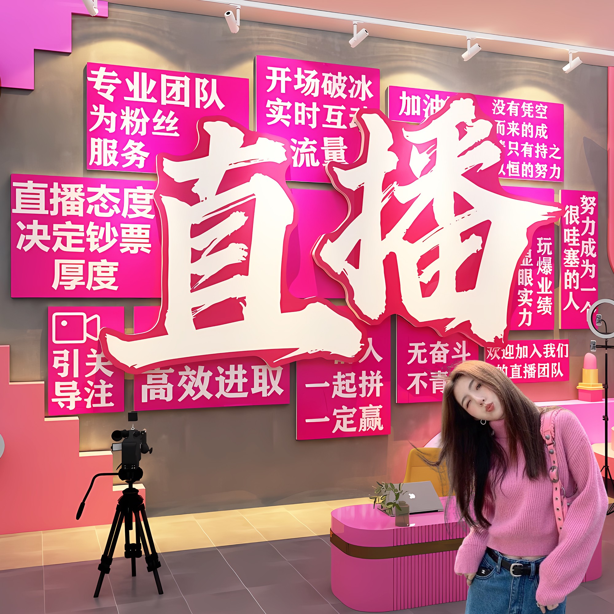 网红打卡传媒公司直播间