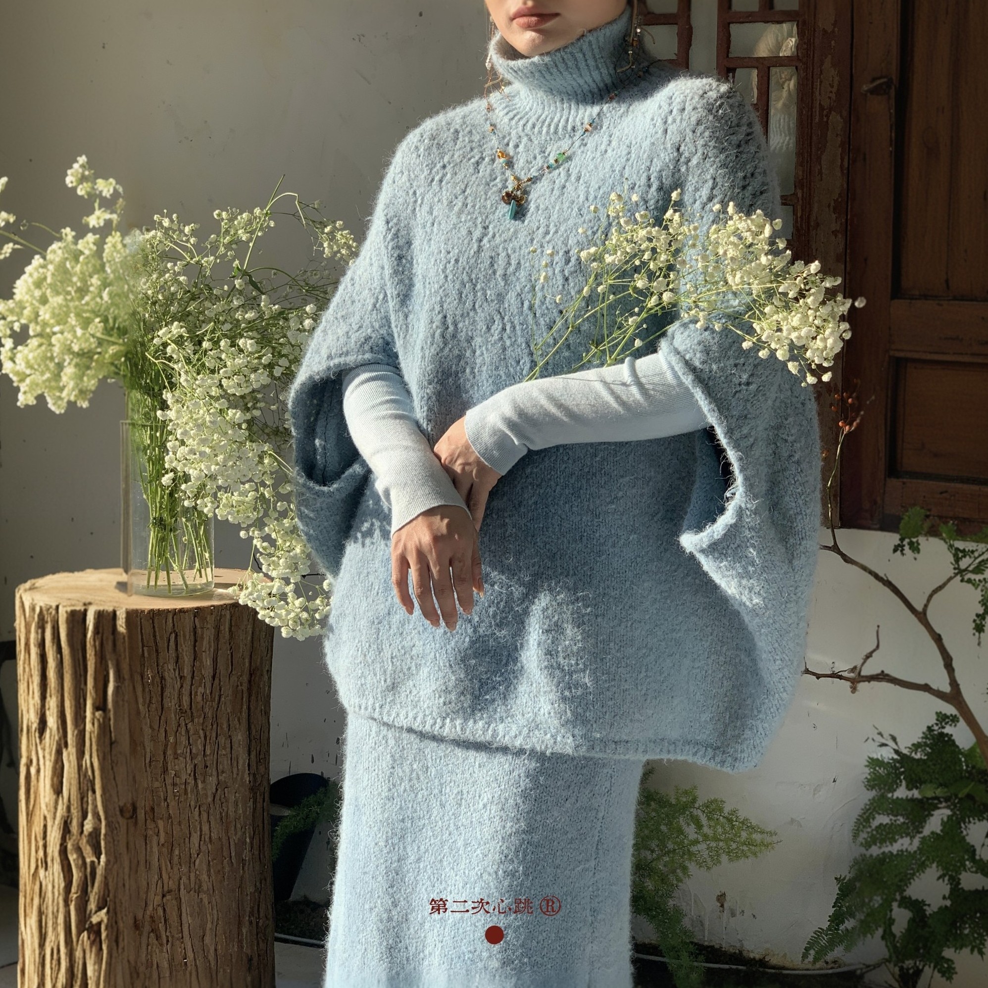 12.16上新|圣诞蓝染毛衣三件套