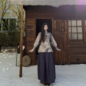 植物染针织内搭上衣蓬蓬裙设计感套装 第二次心跳x雨中生 联名