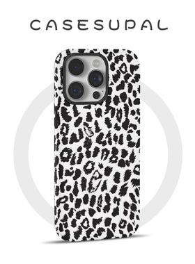 适用于iPhone16promax新款苹果15plus网红手机壳14pro/13菲林磁吸12日韩ins风黑色豹纹11二合一XR防摔保护套