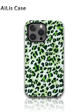 适用iPhone17promax新款苹果16网红手机壳15/14菲林13个性绿色豹纹12二合一XR防摔xsmax菲林7高级感8plus小众