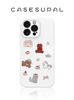 适用iPhone17苹果16手机壳华为nova15新款oppofindx9菲林荣耀500全包小米17狗狗小熊猫咪小马vivos50一加ACE6