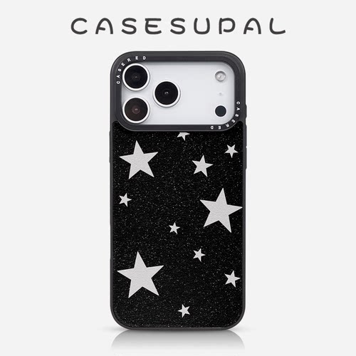 适用于iPhone17苹果16手机壳华为nova15新款oppofindx9皮质荣耀500全包小米17极简黑白星星vivos30三星26防摔