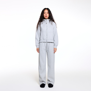 EATMI「第25小时」经典基础款宽松拉链加绒卫衣卫裤套装