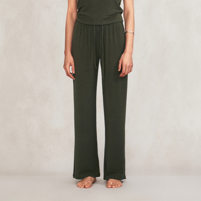 弹力抽绳瑜伽休闲阔腿运动长裤