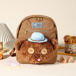 环球正版授权小黄人tim熊毛绒公仔双肩包大容量书包背包儿童包包