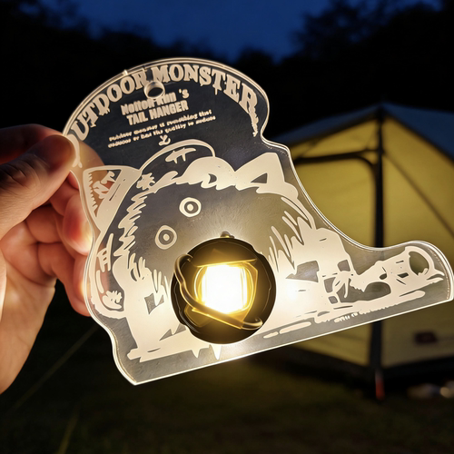 outdoormonster小怪兽户外露营可爱gz灯板goalzero灯做灯架置物板