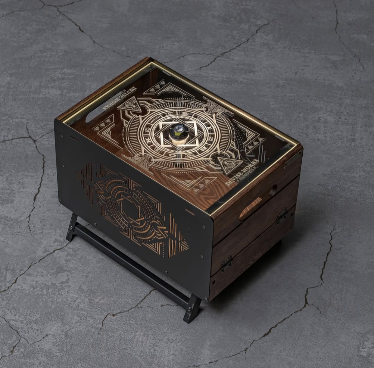 DW户外露营IGT桌透明亚克力多功能桌板适配GZ灯发光透明1单元板