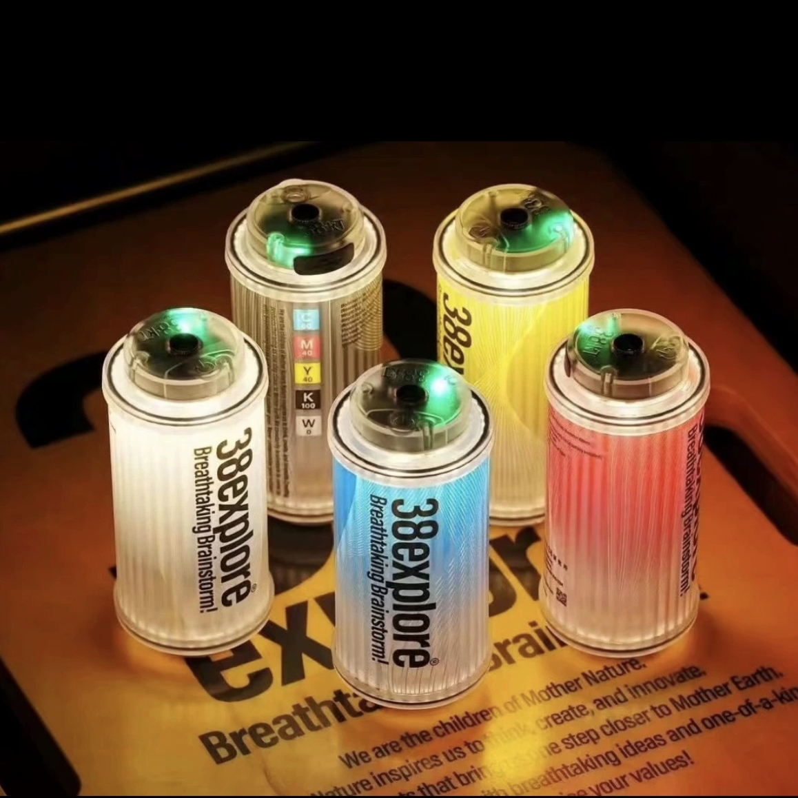 38explore户外露营灯38灯透明线条彩色装饰新款贴纸灯贴灯衣贴纸