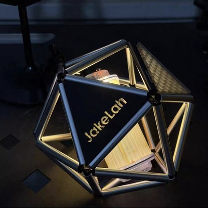 jakelan户外露营gz 38灯多边形菱形透明蜂窝立体感氛围装饰灯罩