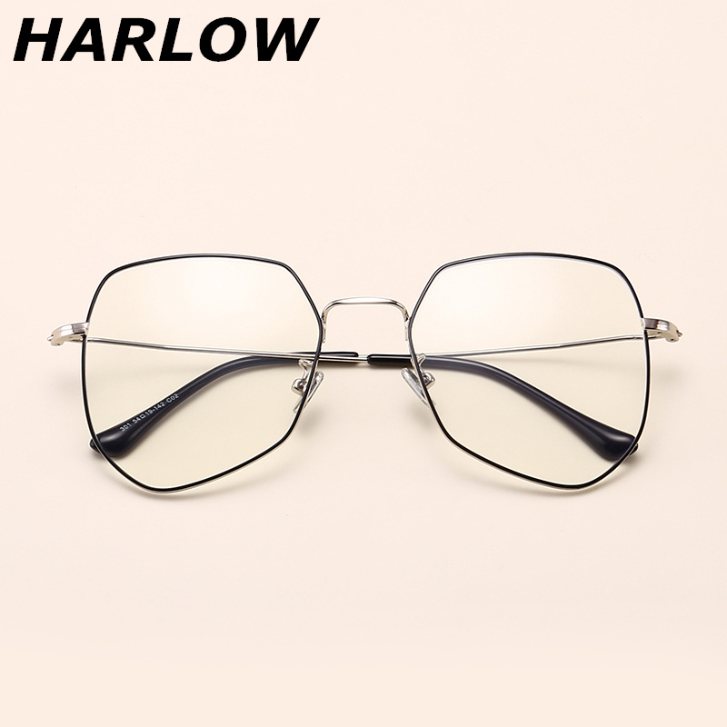 黑灰蚂蚁b情侣眼镜框男女网红款复古大脸显瘦近视大框眼镜架个性