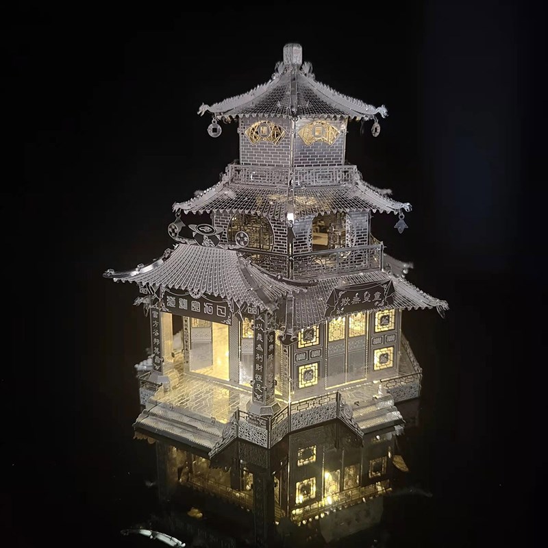 日九金钱庄 e3D立体金属拼图DIY手工制作益智拼装模型成人玩具创