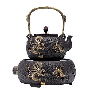 茶壶煮茶炉YS 友尚电陶炉茶铁壶泡铸铁煮茶家壶用具套装 JLTHT煮水