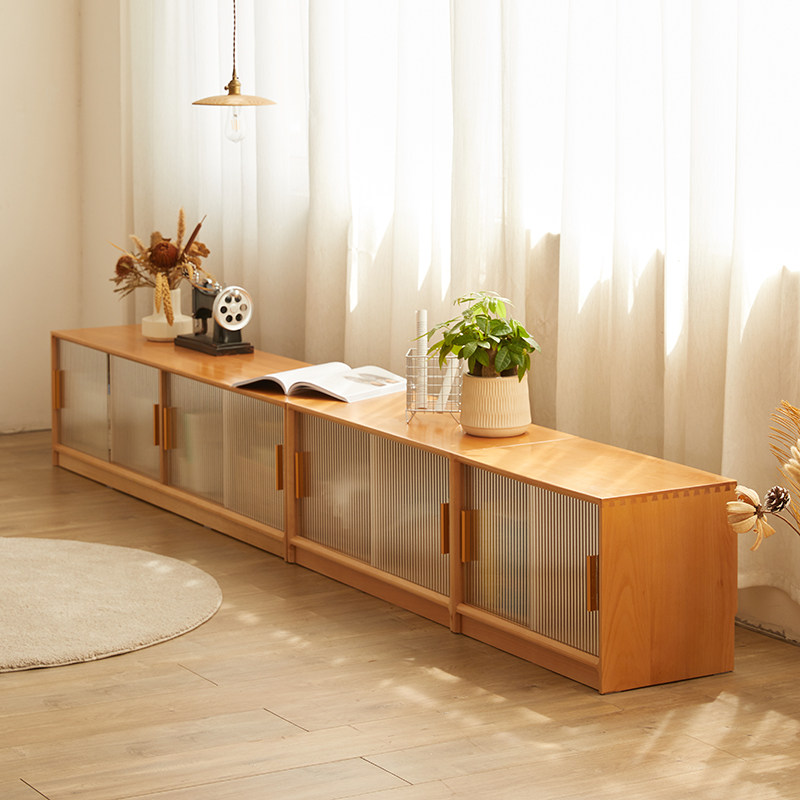 实木飘窗柜地柜阳台柜矮柜带门矮柜长条柜储物柜书.柜可坐榉木