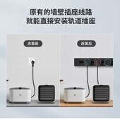 电力滑轨拖线板 嵌入式 英式 13a移动i电力轨道插座厨房家用明装