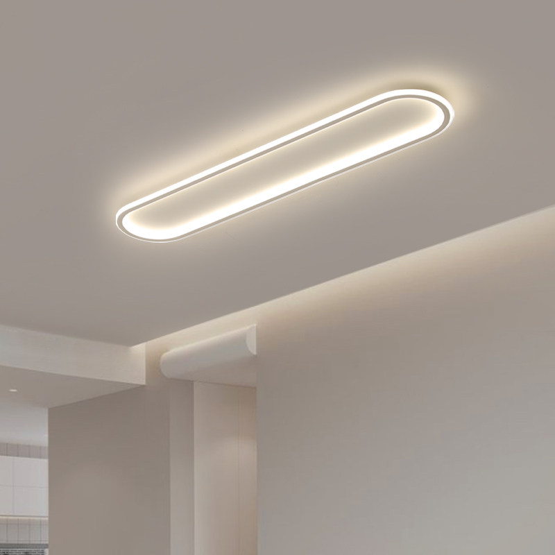 现代简约长条过道灯北欧极简阳台楼梯间吸顶灯入户灯具衣帽间灯饰