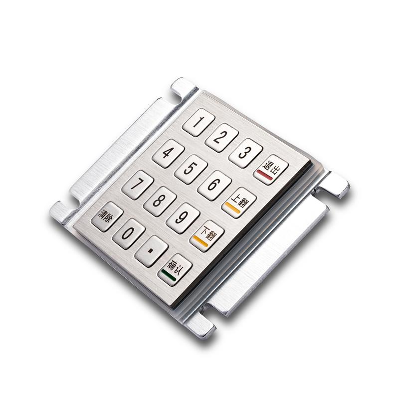 达上D-8沃24503K6 1键数字下翻金属嵌入式工业键盘