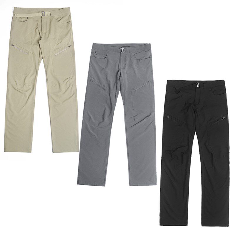 春夏季户外运g动男速干裤 快干长裤透气四面弹力 修身版型内置腰