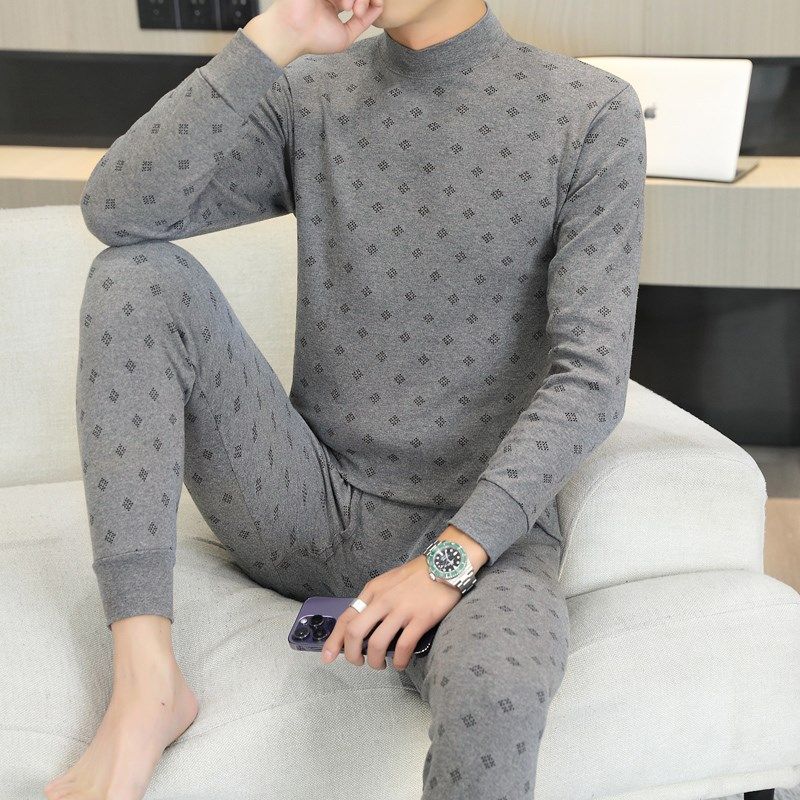 纯棉秋衣秋裤套装男士秋冬青中年不加绒打底一套中领保暖内衣薄款,女士内衣/男士内衣/家居服,保暖套装,淘宝优惠券,粉丝福利购,淘宝优惠卷