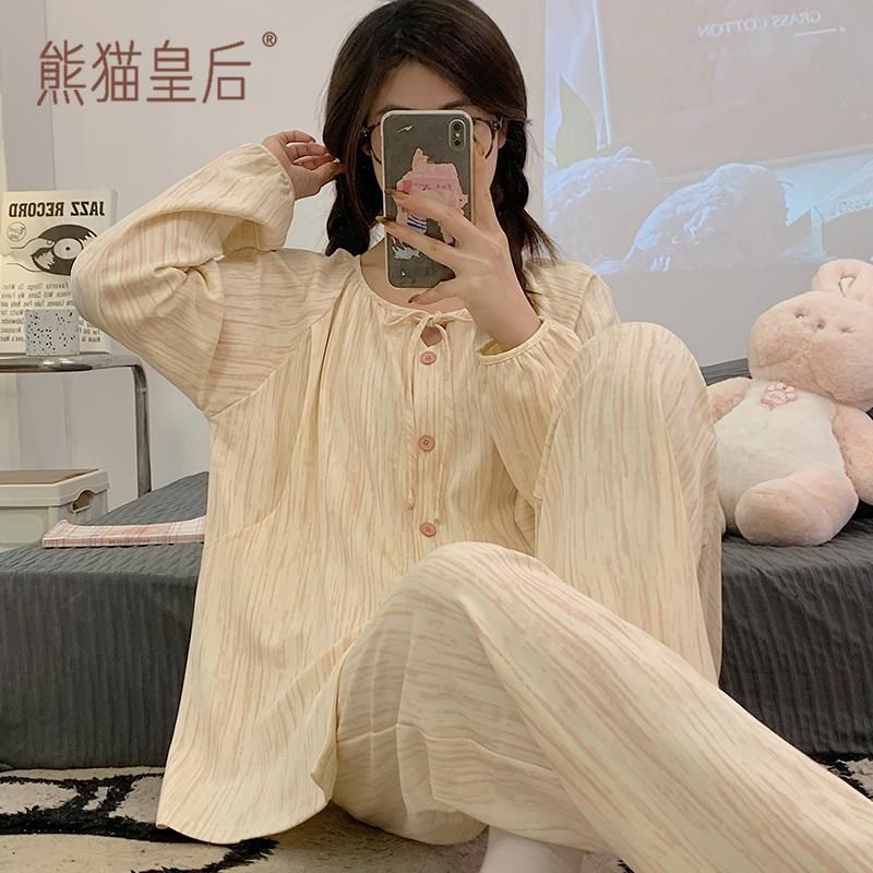月子服纯棉全棉吸汗产后夏季薄款3产C妇哺乳孕妇睡衣春秋a类4月份