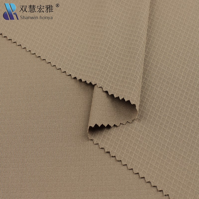 锦纶针织格子瑜伽提花n面料170g 锦氨运动服T恤 吸湿速干 布料
