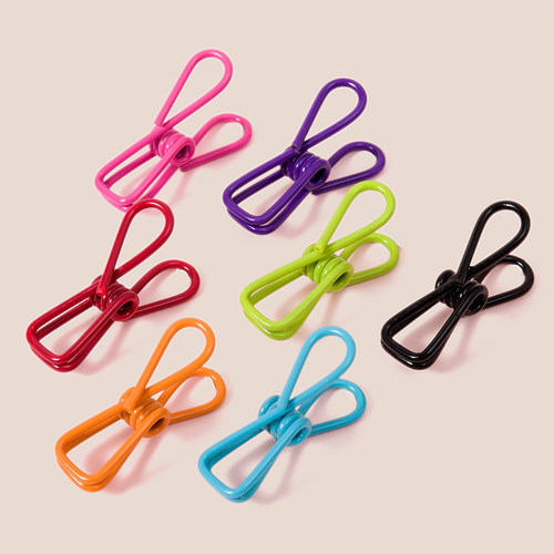 可开票钢丝夹子可爱彩色小夹子幼儿园教室照片挂墙装饰.便签麻绳