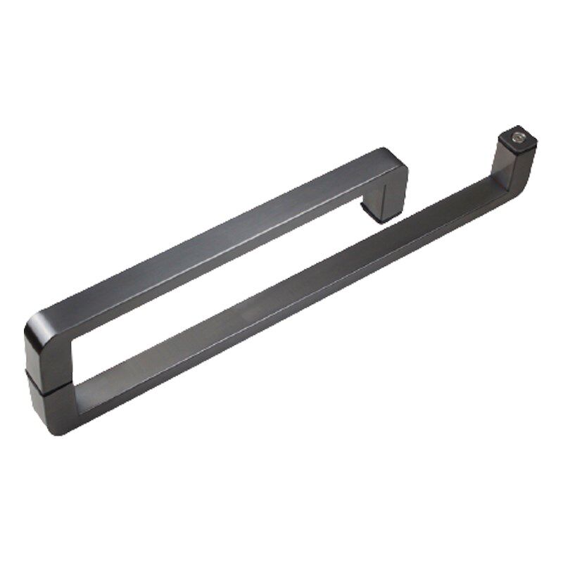 新款加厚雅黑方管不锈钢L形淋浴房拉手欧式黑色浴室玻璃门大把手