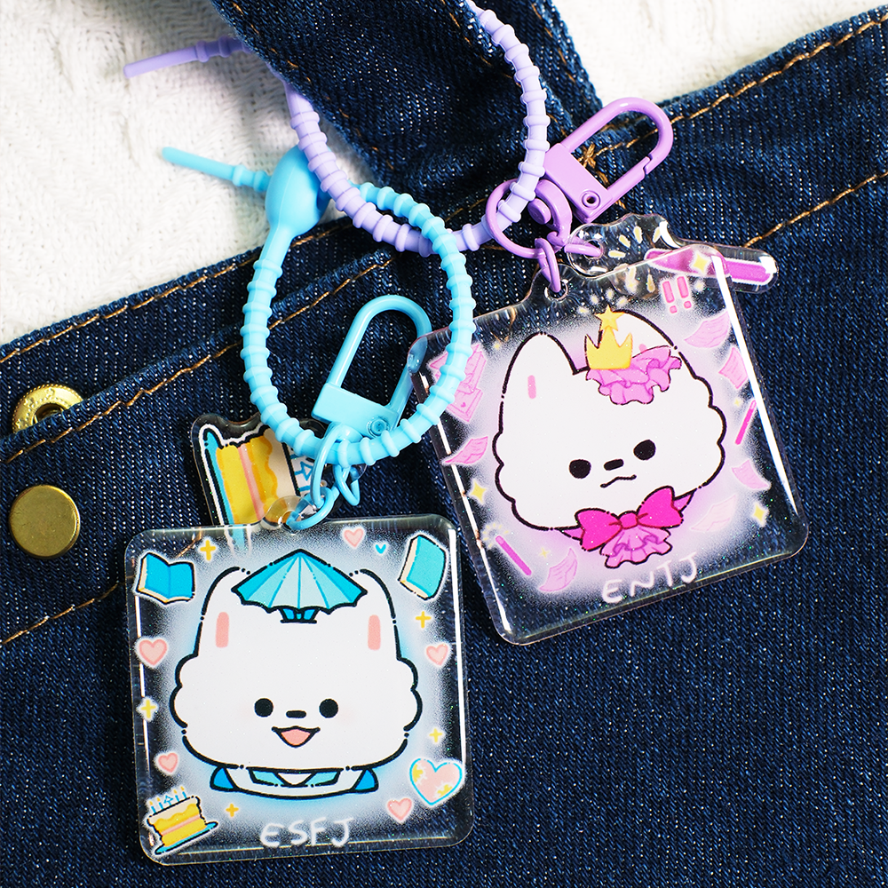 Yee小驿站可爱萨摩滴胶钥匙扣