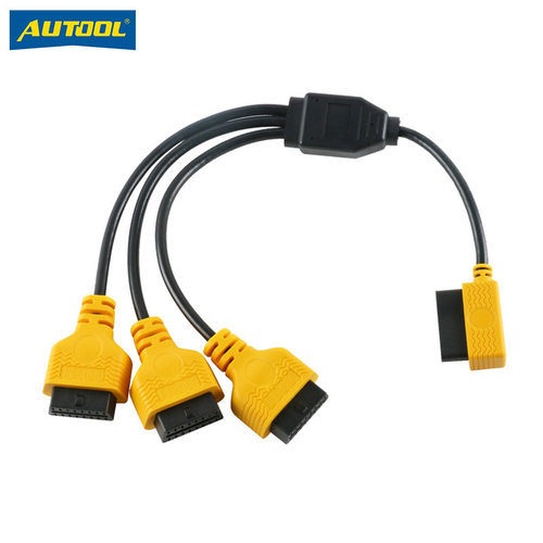 AUTOOL 汽车OBD一分三转接线OBD2插头一拖三通用延长线16针16芯