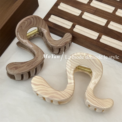 韩版新色系不规则几款抓夹女2026新款后脑勺发夹高级感鲨鱼夹发抓