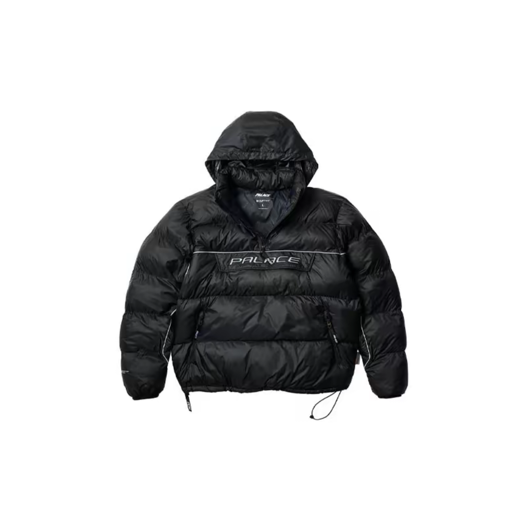 SS23春夏系列PertexP90 Jacket Black Logo设计绗缝半拉链羽绒服
