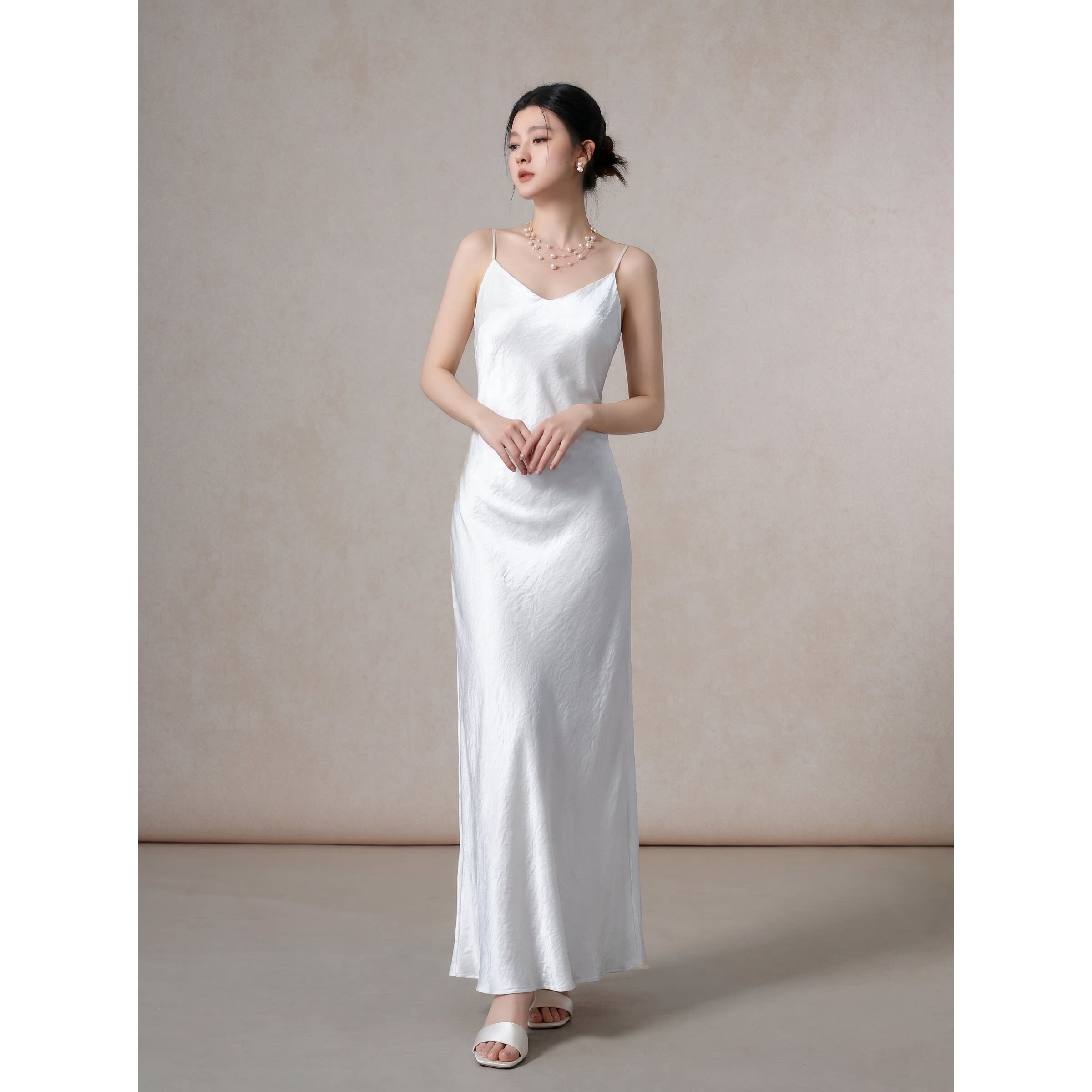 ZHISU｜知苏全醋酸连衣裙女连衣裙