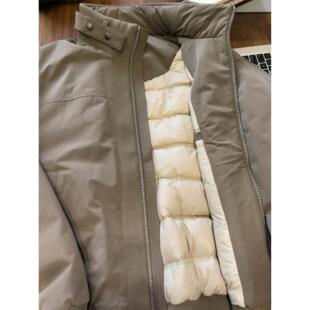 哈灵顿高定飞行员机车90鸭绒加厚立领羽绒服男士冬季新款保暖外套