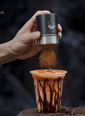 MUVNA慕威纳 咖啡撒粉器抹茶可可粉糖粉筛筒304洒粉拉花印花模具