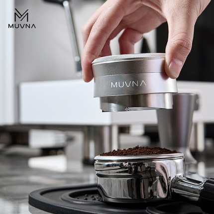 MUVNA意式咖啡布粉器不锈钢重力布粉器51/53/58.35mm自动调节高度