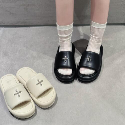 【穿靴子的猫】夏季一字拖女增高厚底拖鞋外穿松糕凉拖十字花拖鞋