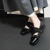 穿靴子 猫 25新款 芭蕾舞鞋 女方头交叉绑带蝴蝶结玛丽珍单鞋