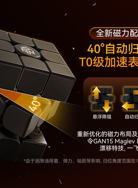 GAN15Maglev 世界纪录同款磁悬浮魔方三阶磁力比赛儿童益智玩具礼