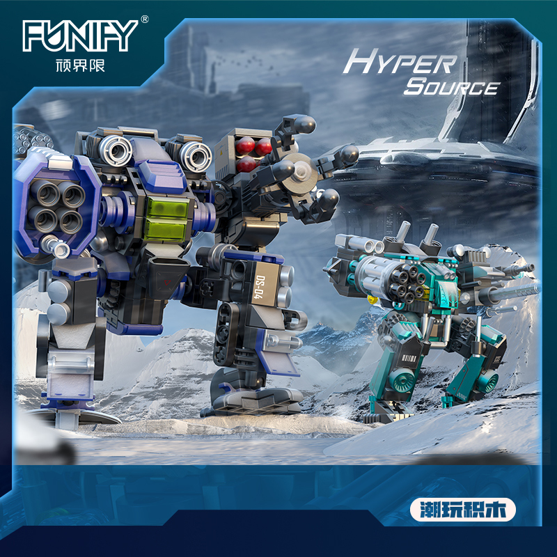 顽界限沃马积木人偶拼装机甲手办盲盒摆件模型男孩礼物机器人玩具