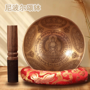 佛像颂钵音钵尼泊尔手工佛音碗家用音疗法海钵喜马拉雅铜磬摆件