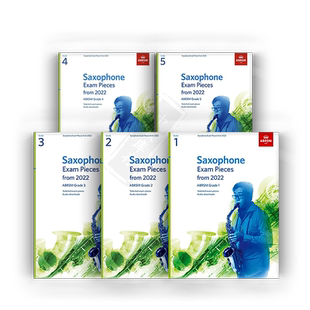 英皇考级 2022萨克斯作品 曲目 不带音频版 全套共一至五卷 ABRSM英文原版乐谱书 Saxophone Exam Pieces from ABRSM Grade 1-5