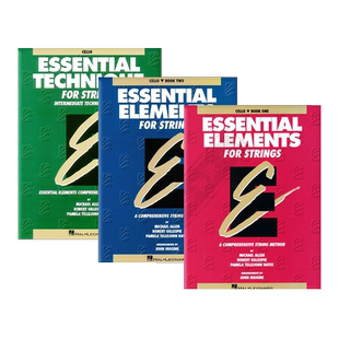 弦乐的基本要素 大提琴教材 全套共一至三卷 原创系列 海伦德原版进口乐谱书 Essential Technique for Strings Cello