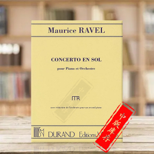 法国杜朗德原版 Concerto 钢琴协奏曲 双钢琴 HL50561684 拉威尔 for 进口乐谱书 G大调 Ravel Pianos Major
