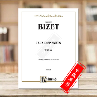 Jeux 儿童游戏op22 Georges 比才 DEnfants 原版 Duet 钢琴四手联弹 K03223 进口乐谱书 Piano Bizet