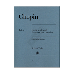 肖邦 夜曲 升C小调 钢琴独奏 带指法 亨乐原版乐谱书 Frederic Chopin Nocturne c sharp minor HN781