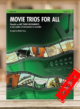 电影音乐三重奏 三个乐器或自由组合 Alfred原版进口乐谱书 Movie Trios for All 00-33531