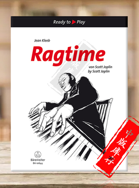 乔普林 雷格泰姆音乐 简易钢琴改编曲 独奏乐谱 德国骑熊士原版进口乐谱书 Ragtime Easy arrangements for piano BA10644