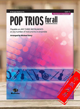 流行作品三重奏作品集 修订版 三个乐器或自由组合 Alfred原版乐谱书 Pop Trios for All Revised and Updated