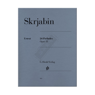 斯克里亚宾 前奏曲 24首 op11 钢琴独奏 带指法 亨乐原版乐谱书 Alexander Scriabin 24 Preludes for piano HN484