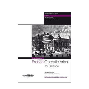 法国歌剧咏叹调 19世纪 声乐 男中音和钢琴 彼得斯原版乐谱书 French Operatic Arias for Baritone EP7555